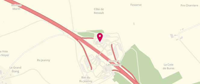 Plan de Access - TotalEnergies, A5 - Aire de Troyes le Plessis, 10270 Fresnoy-le-Château
