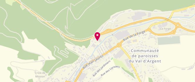 Plan de Intermarché MARIE GALANTE, Zone Artisanale Les Moules Rue Maurice Burrus, 68160 Sainte-Croix-aux-Mines