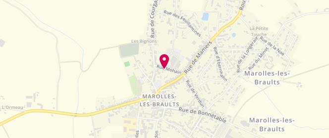 Plan de U Express MAROLLES LES BRAULTS, 15 Rue Mohain, 72260 Marolles-les-Braults