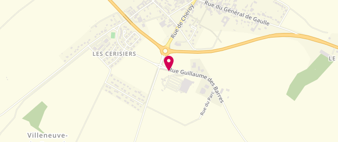 Plan de Intermarche Villeneuve la Guyard, 1 Rue Guillaume des Barres, 89340 Villeneuve-la-Guyard