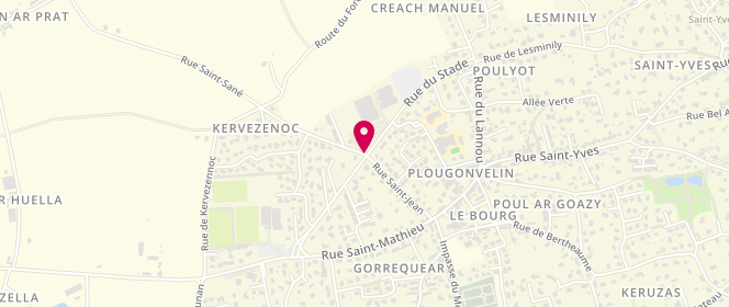 Plan de Intermarche Plougonvelin, Rue du Stade, 29217 Plougonvelin