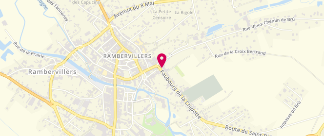Plan de Access - TotalEnergies, 11 Faubourg de la Chipotte, 88700 Rambervillers