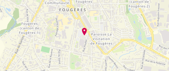Plan de Carrefour Market, 20 Place de l'Europe, 35300 Fougères