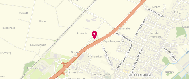 Plan de Access - TotalEnergies, Route Départementale 1083 3, 67230 Huttenheim