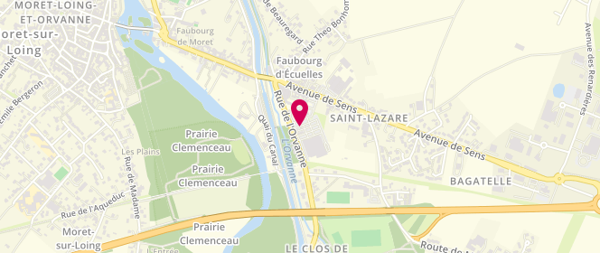 Plan de Carrefour Market CSF FRANCE STATION SERVICE, 11 Rue de l'Orvanne, 77250 Moret-Loing-et-Orvanne