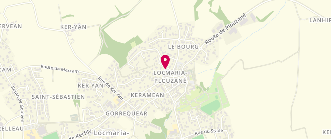 Plan de Cafferour Contact Locmaria-Plouzane, Rue du Pont de Bois, 29280 Locmaria-Plouzané