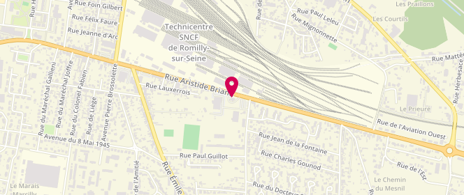 Plan de Access - TotalEnergies, 123 Rue Aristide Briand, 10100 Romilly-sur-Seine