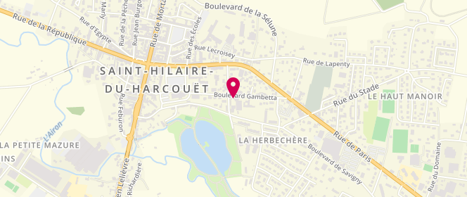 Plan de TotalEnergies TOTAL CONTACT- GARAGE BAZIN, La Verte Campagne, 50600 Saint-Hilaire-du-Harcouët
