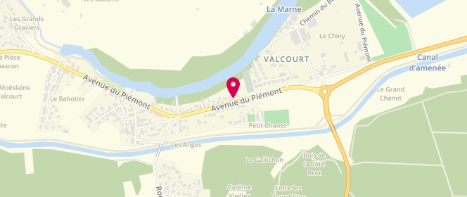 Plan de Access - TotalEnergies, 2 avenue du Piémont, 52100 Valcourt
