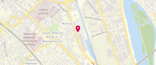 Plan de Auchan nancy centre, 127 Boulevard Lobau, 54000 Nancy