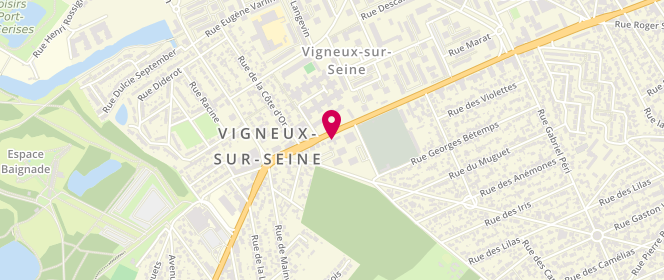 Plan de BP Vigneux, 54 Avenue Henri Barbusse, 91270 Vigneux-sur-Seine