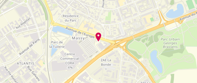 Plan de Cora Massy, Avenue de l'Europe, 91300 Massy