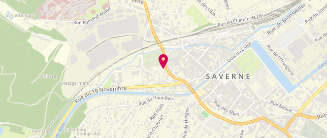 Plan de Access - TotalEnergies, 39 Route de Paris, 67700 Saverne