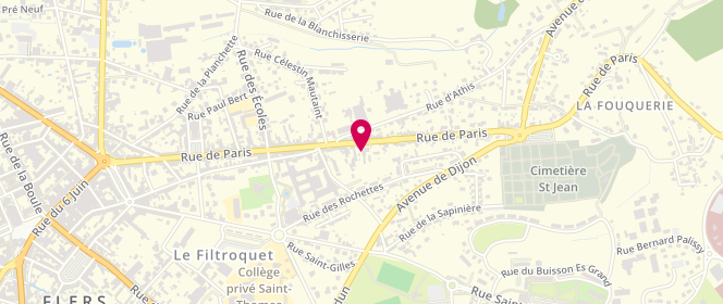 Plan de Access - TotalEnergies, 204 Rue de Paris, 61100 Flers