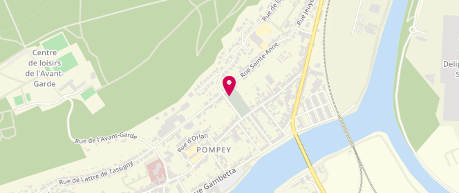 Plan de Avia Xpress Pompey, Zone Artisanale Turlomont, 54340 Pompey