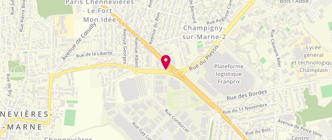 Plan de Access - TotalEnergies, Rue des Fusillés de Châteaubriant 79, 94430 Chennevières-sur-Marne