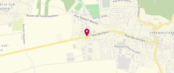Plan de Intermarche de Faremoutiers, parc d'Activites Pres des Bourdeaux, 77515 Faremoutiers