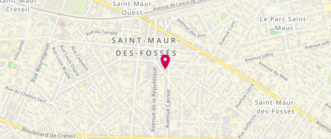 Plan de Carrefour Market, 57, Rue Delenue, 94100 Saint-Maur-des-Fossés