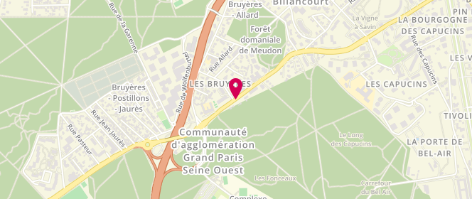 Plan de Access - TotalEnergies, 97 Ter Route des Gardes, 92190 Meudon