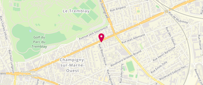 Plan de Access - TotalEnergies, 114 avenue du Général de Gaulle, 94500 Champigny-sur-Marne