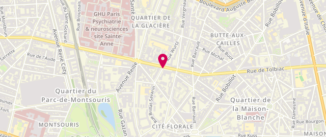 Plan de Esso Services Tolbiac, 231 Rue de Tolbiac, 75013 Paris