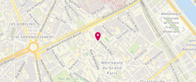 Plan de BP Parking Jeanne d'Arc - Carrefour Express, 85 Rue Jeanne Darc, 75013 Paris