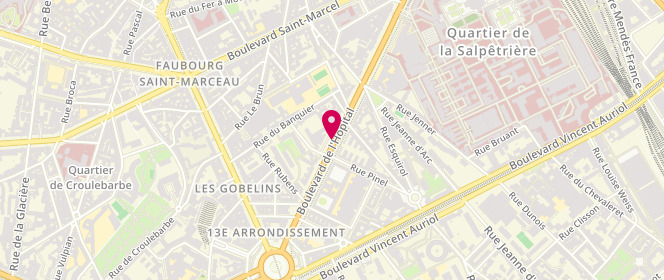 Plan de TotalEnergies RELAIS PARIS BLD DE l'HOPITAL, 114 Boulevard de l'Hôpital, 75013 Paris
