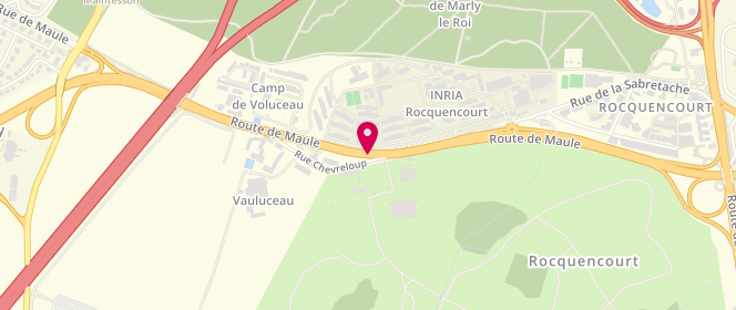 Plan de TotalEnergies Access RELAIS DE ROCQUENCOURT, 18 Route de Maule- D 307, 78150 Rocquencourt