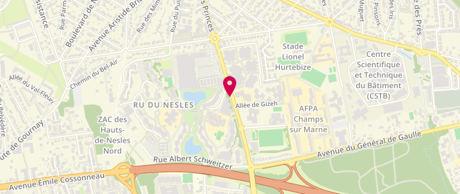 Plan de Carrefour Champs sur Marne, Avenue des Pyramides, 77420 Champs-sur-Marne