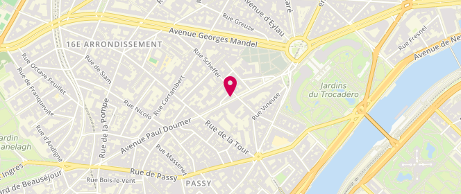Plan de Esso Paris Paul Doumer, 26 Avenue Paul Doumer, 75016 Paris
