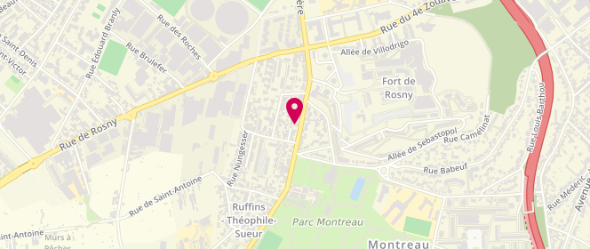 Plan de Access - TotalEnergies, 48-54 Boulevard Théophile Sueur, 93100 Montreuil