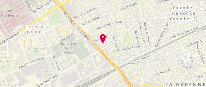 Plan de Esso Colombes Charlebourg, 64 Boulevard Charles de Gaulle, 92700 Colombes
