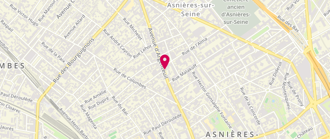 Plan de BP ASNIERES ARGENTEUIL 8 à Huit, 96 Avenue d'Argenteuil, 92600 Asnières-sur-Seine