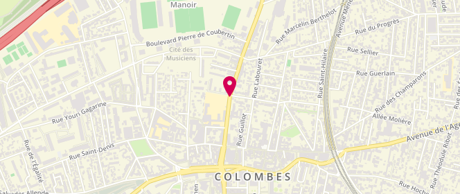 Plan de ESSO COLOMBES VALMY carrefour express, 44-50 Boulevard de Valmy, 92700 Colombes