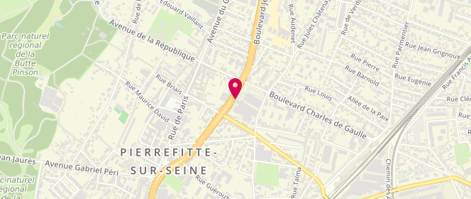 Plan de Access - TotalEnergies, 42, Boulevard Jean Mermoz, 93380 Pierrefitte-sur-Seine