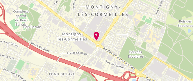 Plan de Carrefour Montigny Les Cormeilles, 66 Boulevard Victor Bordier, 95370 Montigny-lès-Cormeilles