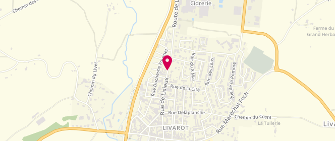 Plan de Intermarche Livarot, Route de Lisieux, 14140 Livarot