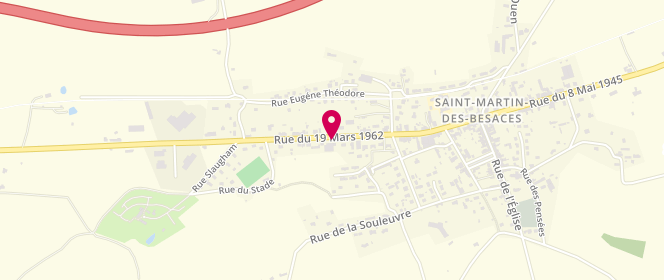 Plan de Access - TotalEnergies, 9 Rue du 19 Mars 1962 - Saint Martin des Besaces, 14350 Souleuvre-en-Bocage