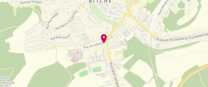 Plan de Intermarche Bitche, 31 Rue Jean-Jacques Kieffer, 57230 Bitche