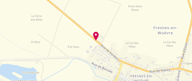 Plan de Carrefour contact, 15 Rue de Verdun, 55160 Fresnes-en-Woëvre