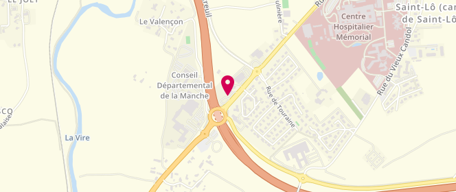 Plan de Access - TotalEnergies, Route de Villedieu, 50000 Saint-Lô