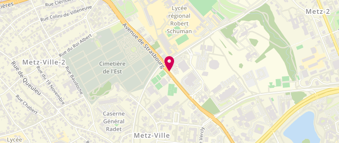 Plan de TotalEnergies RELAIS DES PLANTIERES, 174 Avenue de Strasbourg, 57070 Metz