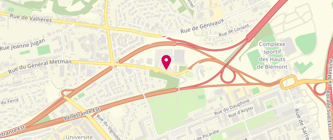 Plan de Access - TotalEnergies, 78 Rue du Général Metman, 57000 Metz