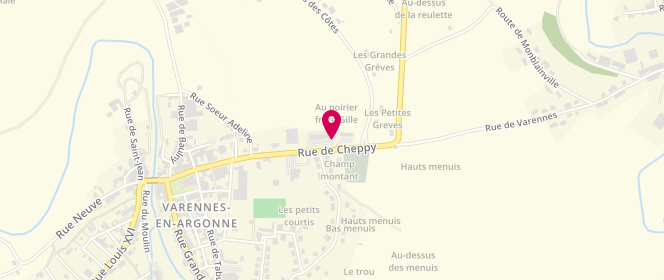 Plan de Carrefour Express as proximite, Porte de Cheppy, 55270 Varennes-en-Argonne