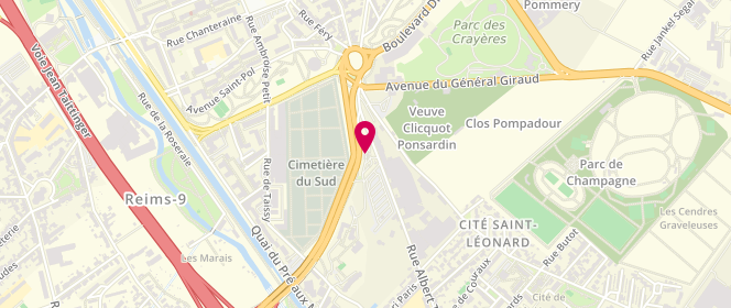Plan de Access - TotalEnergies, 2 Rue Albert Thomas Route Nationale 51, 51100 Reims