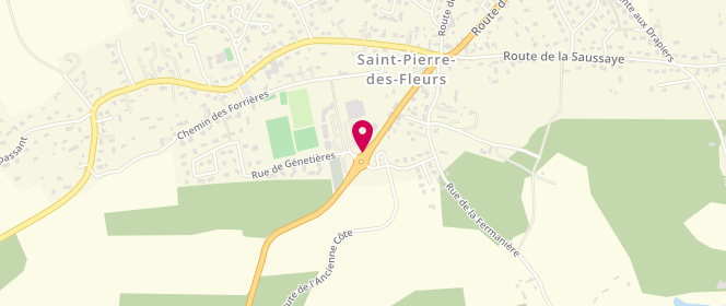 Plan de Intermarche St Pierre des Fleurs, Route du Neubourg, 27370 Saint-Pierre-des-Fleurs