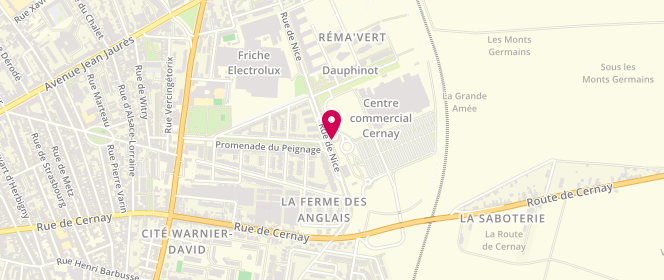 Plan de Carrefour Cernay, 16 Route de Cernay, 51100 Reims