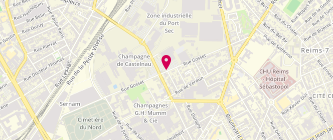Plan de Carrefour Market, 47 Rue Gosset, 51100 Reims