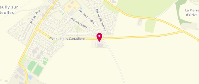 Plan de Carrefour contact, 1 Rue du Grand Clos, 14480 Creully sur Seulles