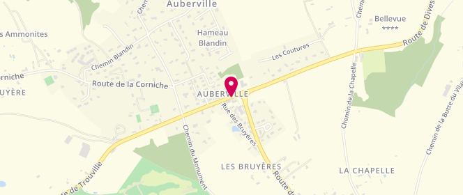 Plan de Access - TotalEnergies, Route de Deauville 585 Rue de la Brigade, 14640 Auberville